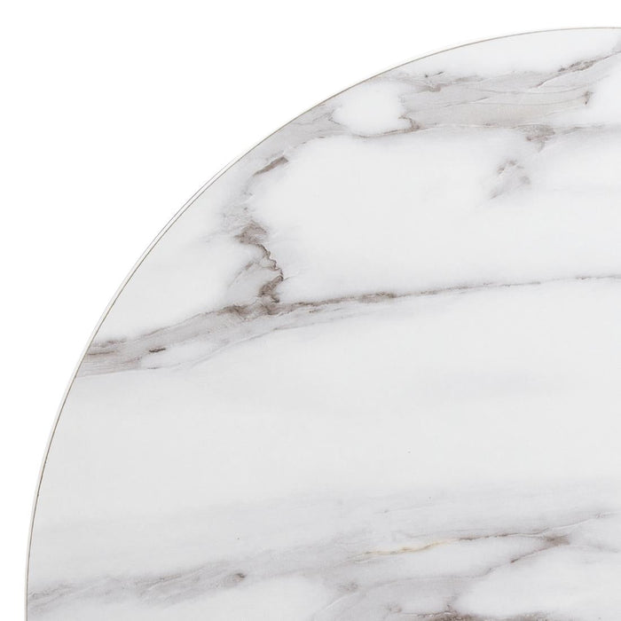 Bolero Pre-drilled Round Table Top Marble Effect 600mm Bolero