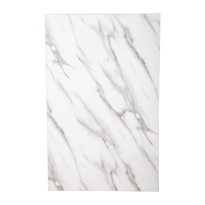 Bolero Pre-Drilled Rectangular Table Top Marble Effect 700mm Bolero