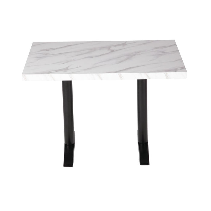Bolero Pre-Drilled Rectangular Table Top Marble Effect 700mm Bolero