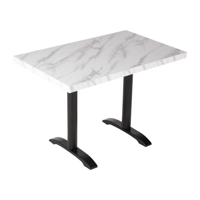 Bolero Pre-Drilled Rectangular Table Top Marble Effect 700mm Bolero