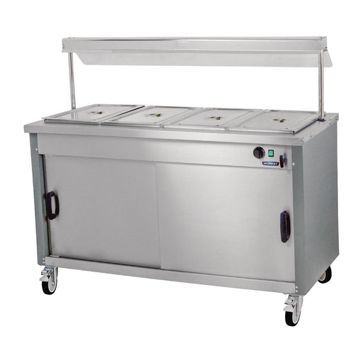 4 x 1/1 GN Bain Marie. 2.4kW. With Heated Gantry & Tray Slide