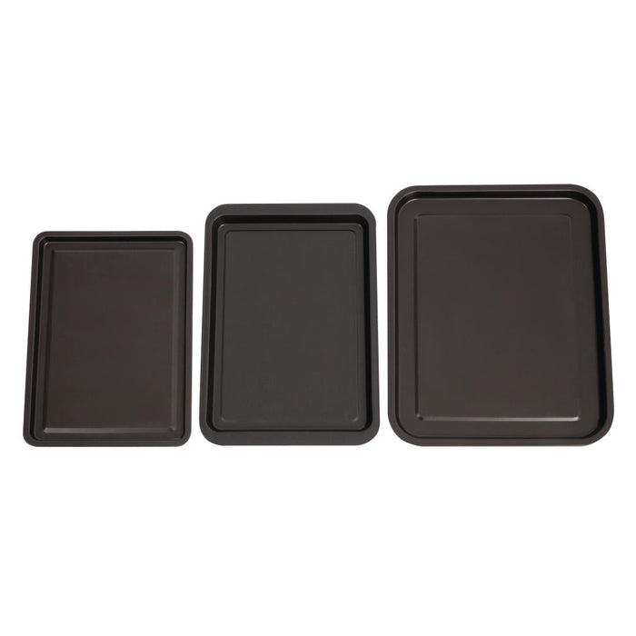 Nisbets Essentials Non Stick Baking Trays (3 Pack) Nisbets Essentials