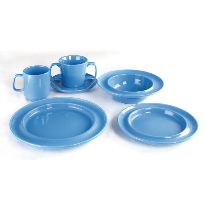 Olympia Heritage Raised Rim Plates Blue 203mm (4 Pack) Olympia