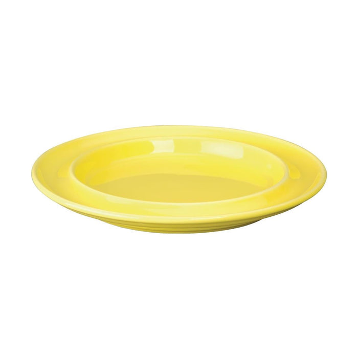 Olympia Heritage Raised Rim Plates Yellow 203mm (4 Pack) Olympia