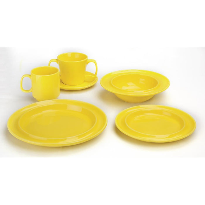 Olympia Heritage Raised Rim Plates Yellow 203mm (4 Pack) Olympia