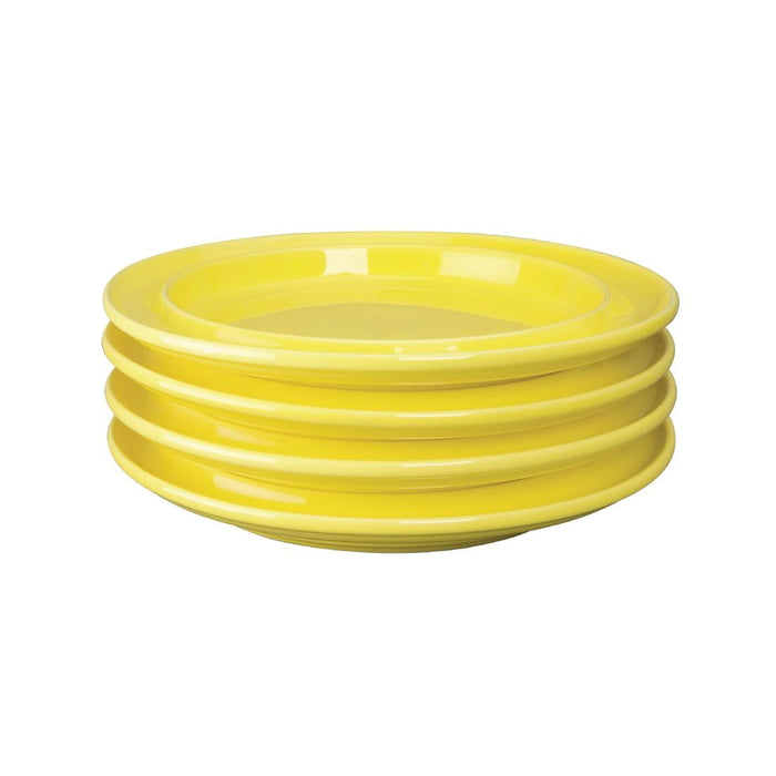 Olympia Heritage Raised Rim Plates Yellow 253mm (4 Pack) Olympia