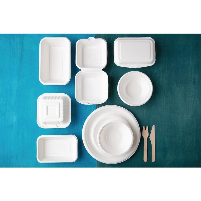 Fiesta Compostable Bagasse Plates Round 179mm (50 Pack) Fiesta Compostable