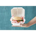 Fiesta Compostable Bagasse Burger Boxes with Bottom Ridges 157mm (500 Pack) Fiesta Compostable