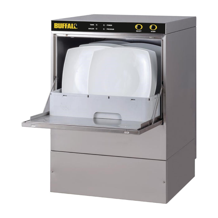Buffalo Undercounter Dishwasher with Drain Pump 500m x 500mm Baskets Buffalo