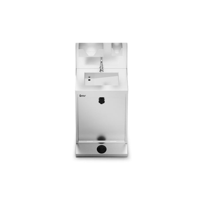 Sink height: 700mm. With splashback
