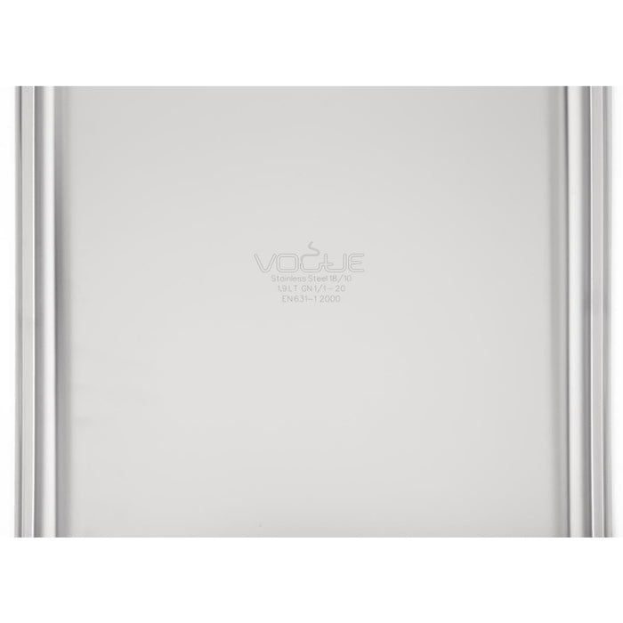 Vogue Heavy Duty Stainless Steel 1/1 Gastronorm Tray 20mm Vogue