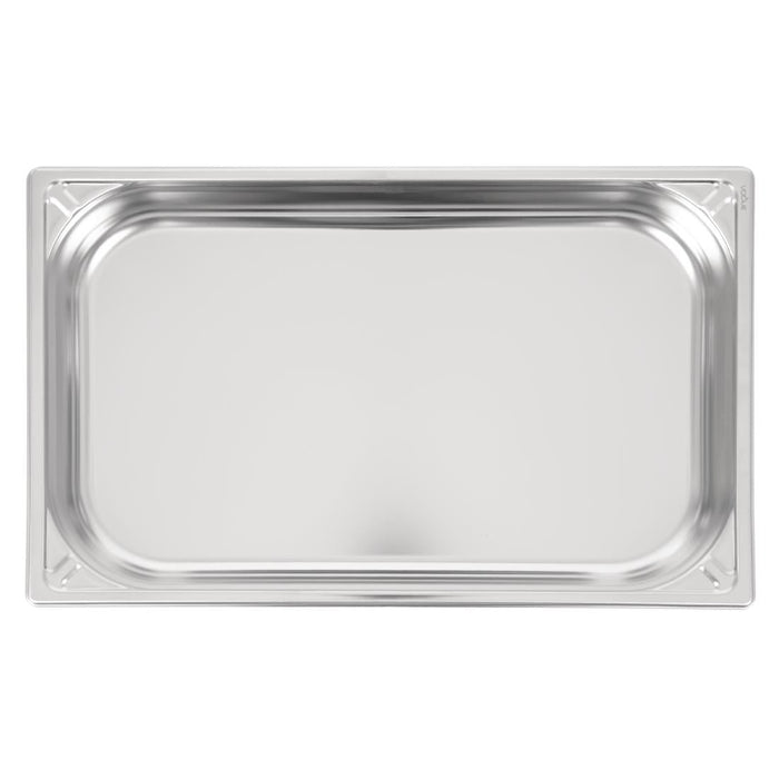Vogue Heavy Duty Stainless Steel 1/1 Gastronorm Tray 65mm Vogue