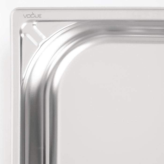 Vogue Heavy Duty Stainless Steel 1/1 Gastronorm Tray 65mm Vogue