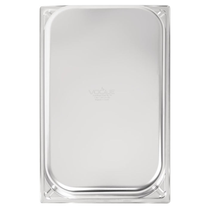 Vogue Heavy Duty Stainless Steel 1/1 Gastronorm Tray 65mm Vogue