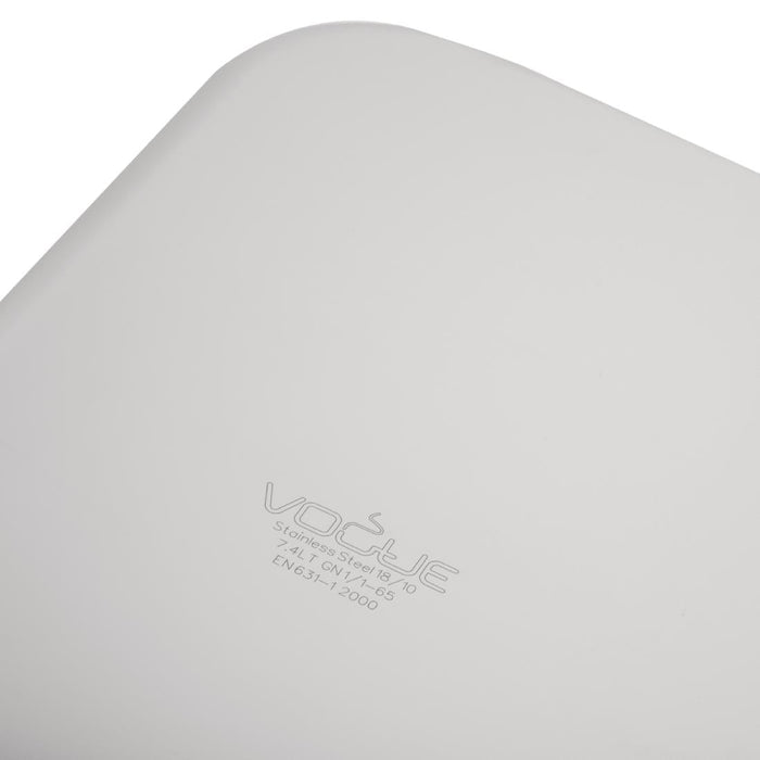 Vogue Heavy Duty Stainless Steel 1/1 Gastronorm Tray 65mm Vogue