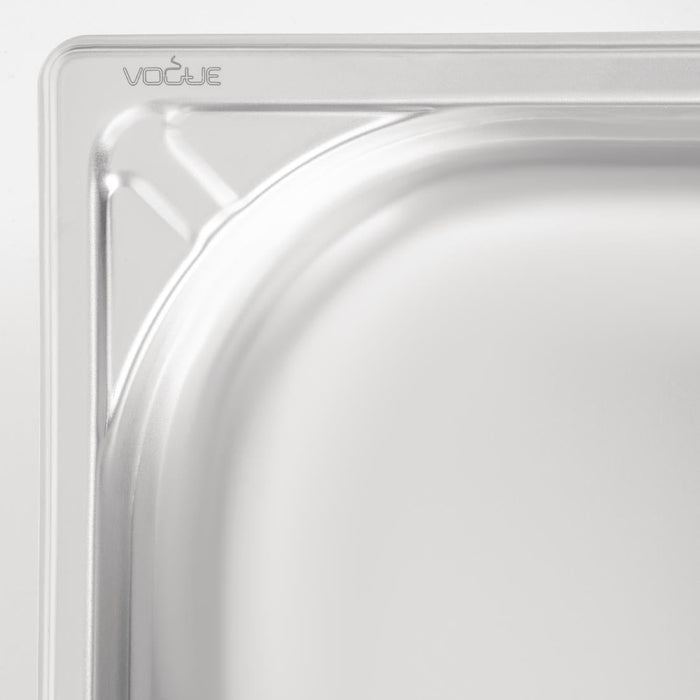 Vogue Heavy Duty Stainless Steel 1/1 Gastronorm Tray 100mm Vogue