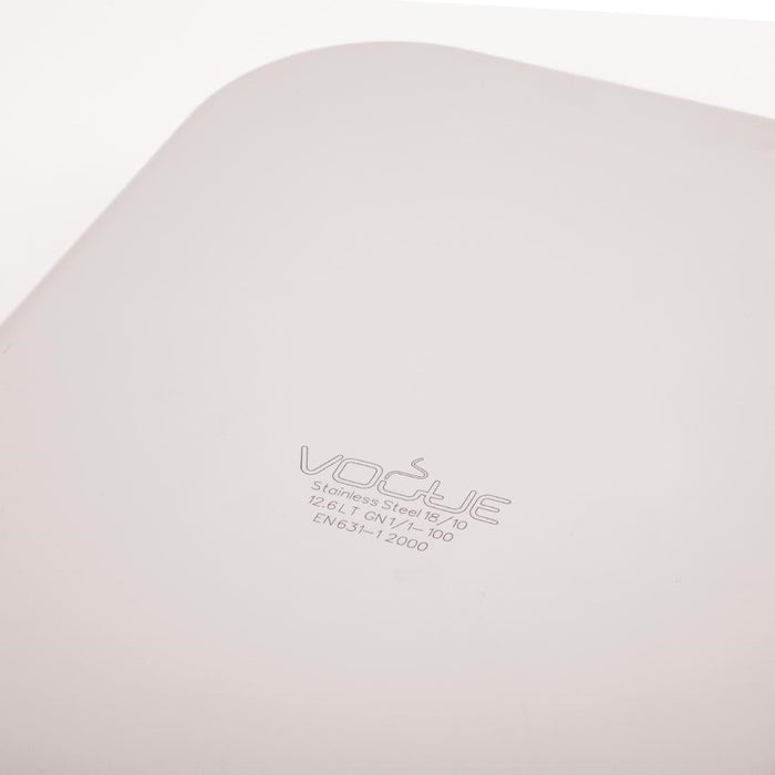 Vogue Heavy Duty Stainless Steel 1/1 Gastronorm Tray 100mm Vogue