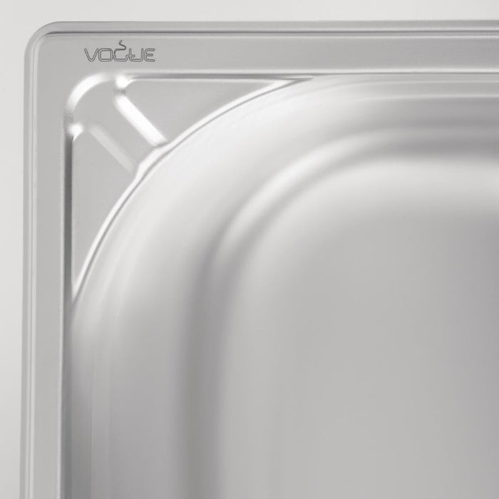 Vogue Heavy Duty Stainless Steel 1/1 Gastronorm Tray 150mm Vogue