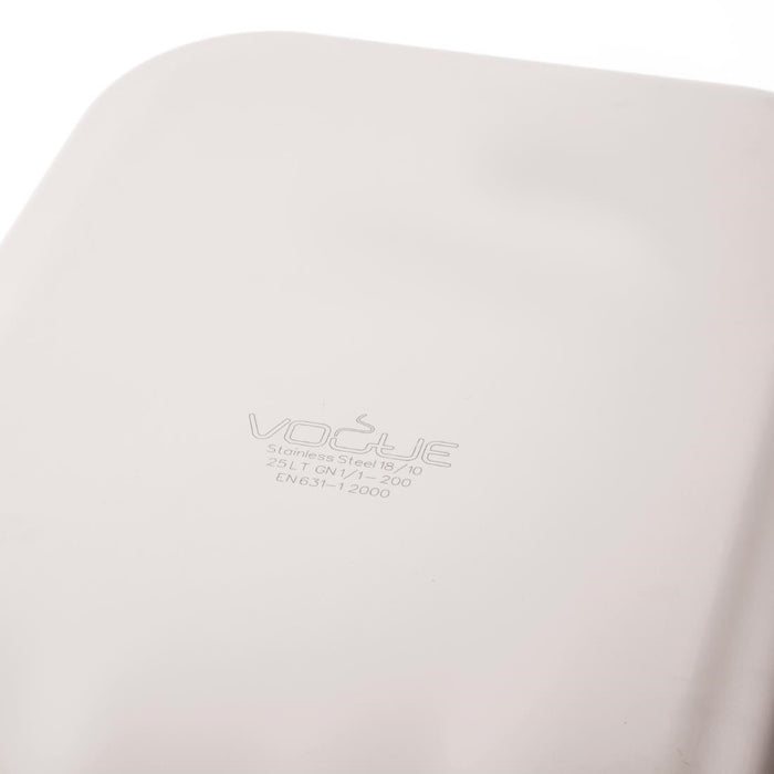 Vogue Heavy Duty Stainless Steel 1/1 Gastronorm Tray 200mm Vogue