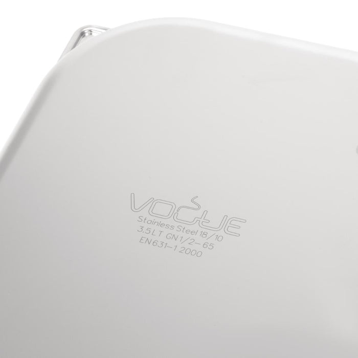 Vogue Heavy Duty Stainless Steel 1/2 Gastronorm Tray 65mm Vogue