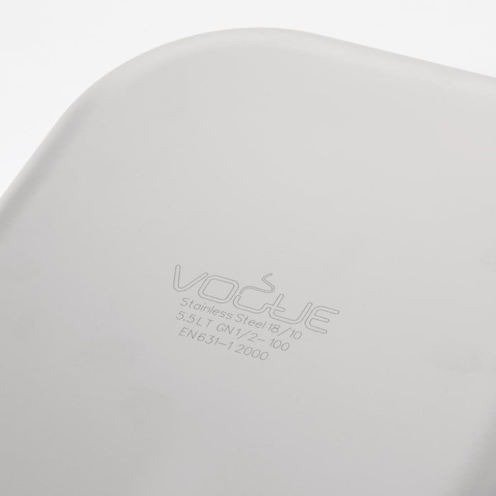 Vogue Heavy Duty Stainless Steel 1/2 Gastronorm Tray 100mm Vogue