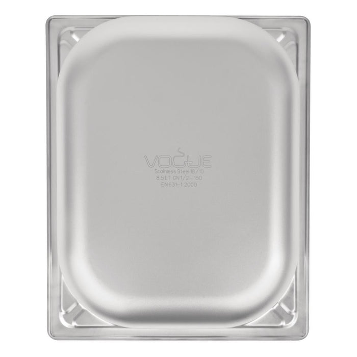 Vogue Heavy Duty Stainless Steel 1/2 Gastronorm Tray 150mm Vogue