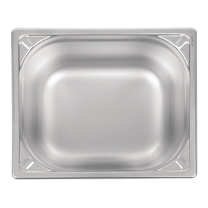 Vogue Heavy Duty Stainless Steel 1/2 Gastronorm Tray 200mm Vogue