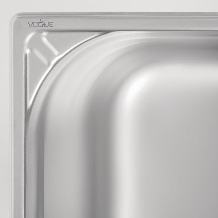 Vogue Heavy Duty Stainless Steel 1/2 Gastronorm Tray 200mm Vogue