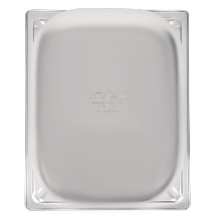 Vogue Heavy Duty Stainless Steel 1/2 Gastronorm Tray 200mm Vogue
