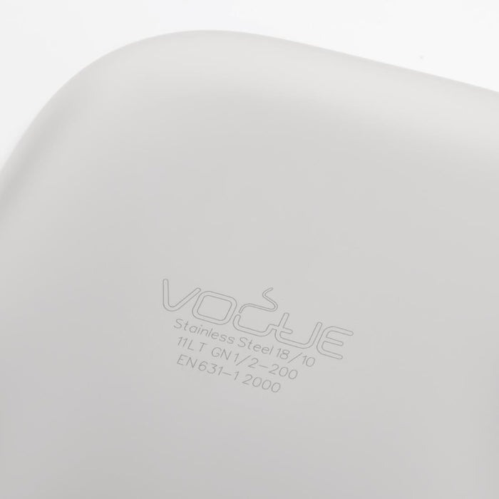 Vogue Heavy Duty Stainless Steel 1/2 Gastronorm Tray 200mm Vogue