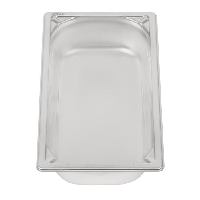 Vogue Heavy Duty Stainless Steel 1/3 Gastronorm Tray 65mm Vogue