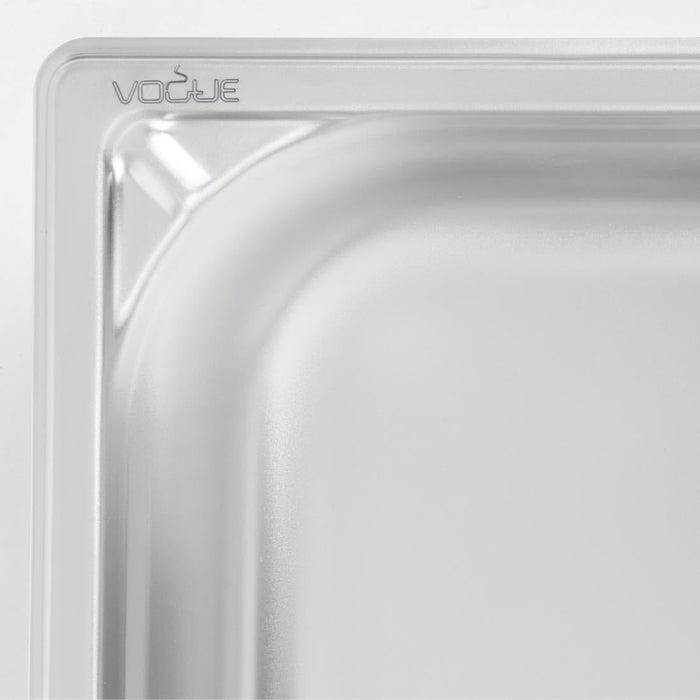 Vogue Heavy Duty Stainless Steel 1/3 Gastronorm Tray 65mm Vogue