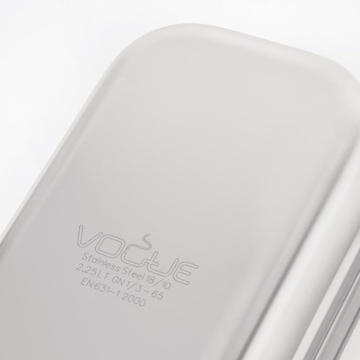 Vogue Heavy Duty Stainless Steel 1/3 Gastronorm Tray 65mm Vogue