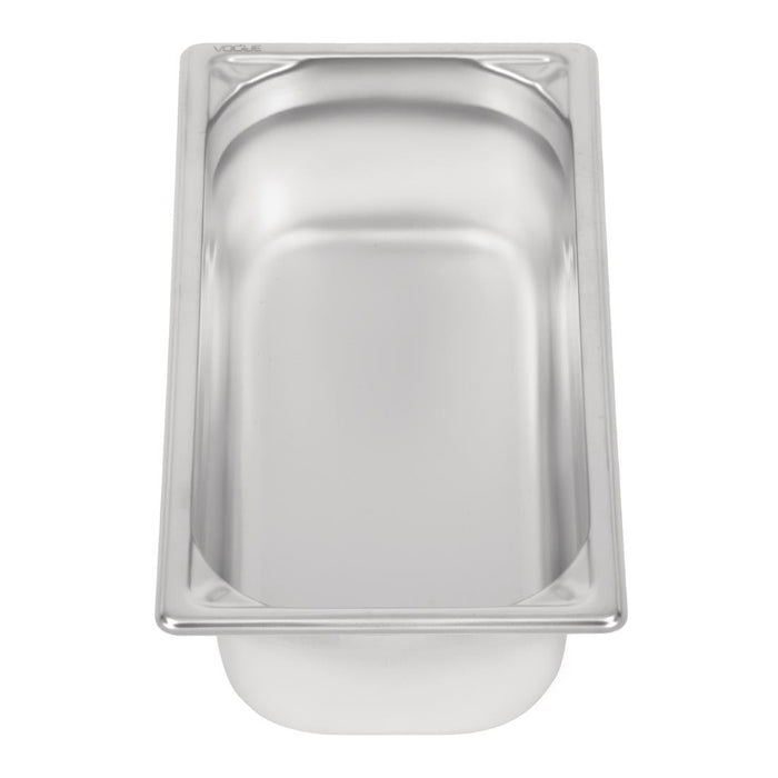 Vogue Heavy Duty Stainless Steel 1/3 Gastronorm Tray 100mm Vogue