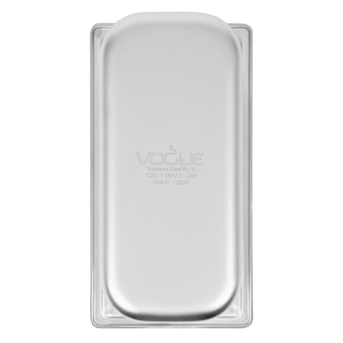 Vogue Heavy Duty Stainless Steel 1/3 Gastronorm Tray 200mm Vogue
