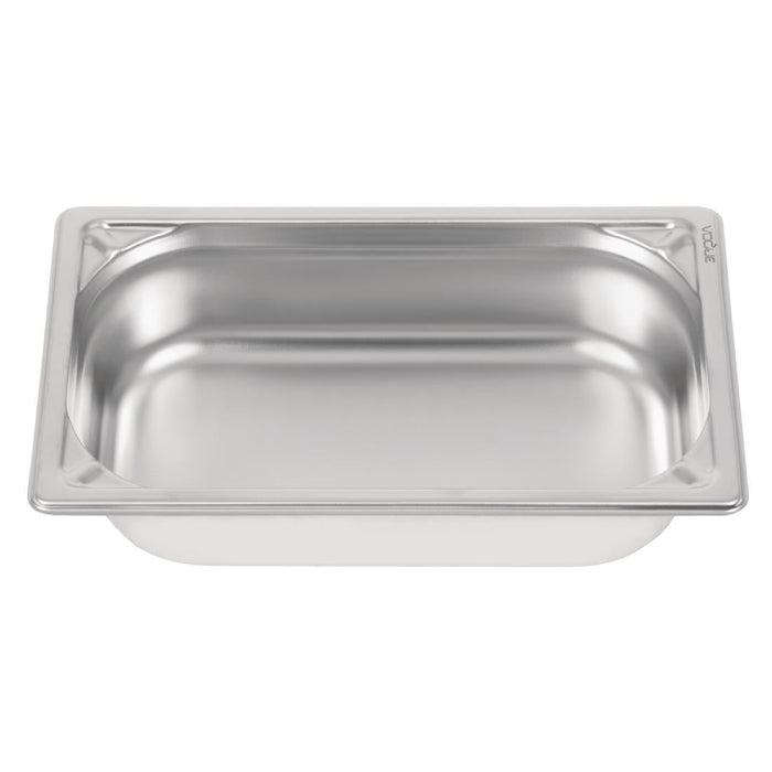 Vogue Heavy Duty Stainless Steel 1/4 Gastronorm Tray 65mm Vogue