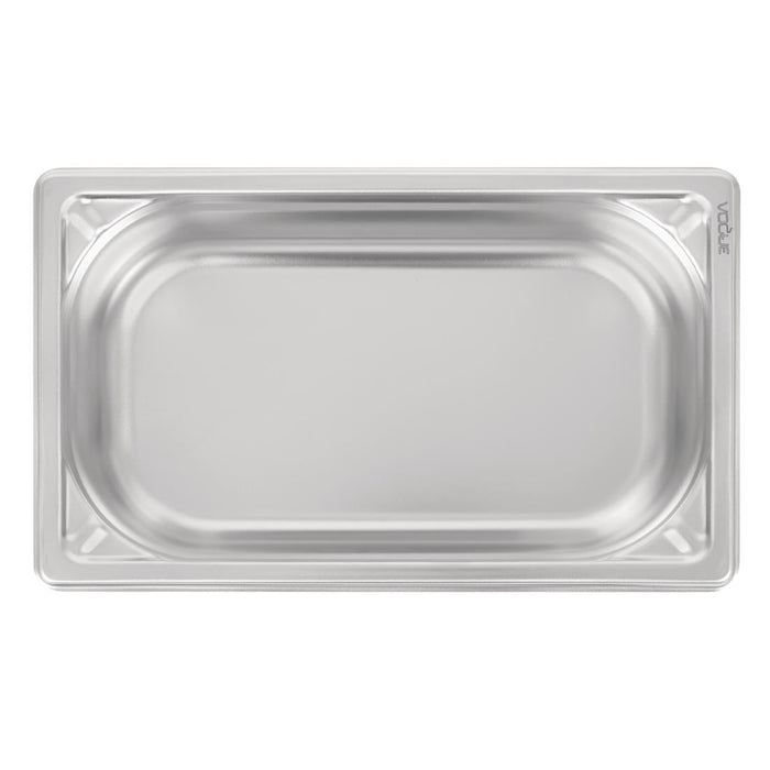 Vogue Heavy Duty Stainless Steel 1/4 Gastronorm Tray 65mm Vogue