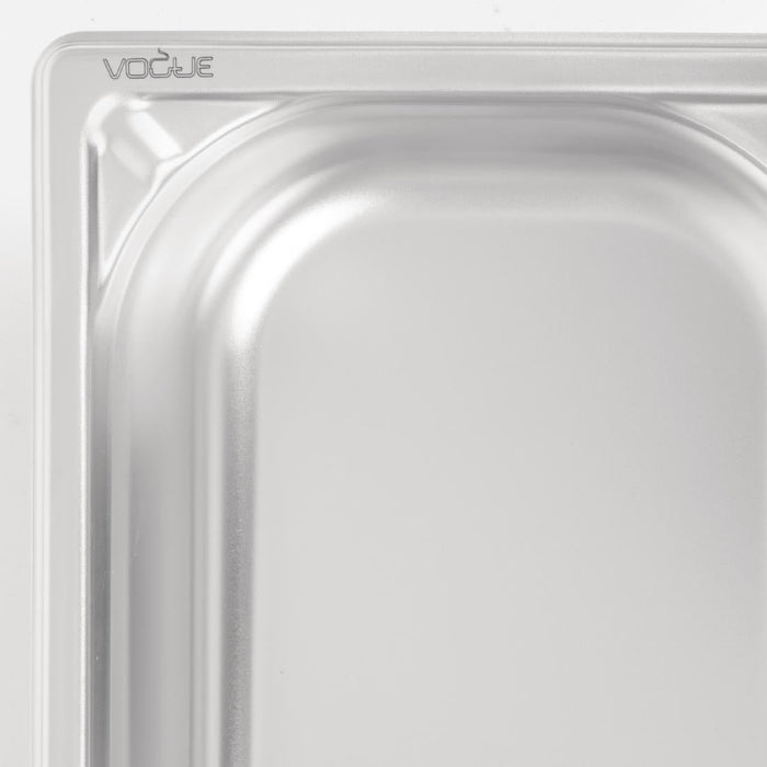 Vogue Heavy Duty Stainless Steel 1/4 Gastronorm Tray 65mm Vogue