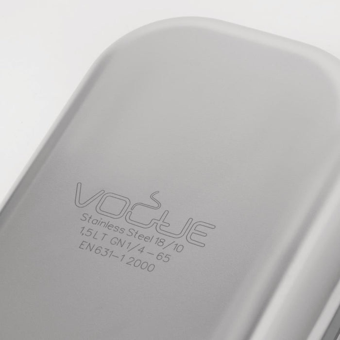 Vogue Heavy Duty Stainless Steel 1/4 Gastronorm Tray 65mm Vogue