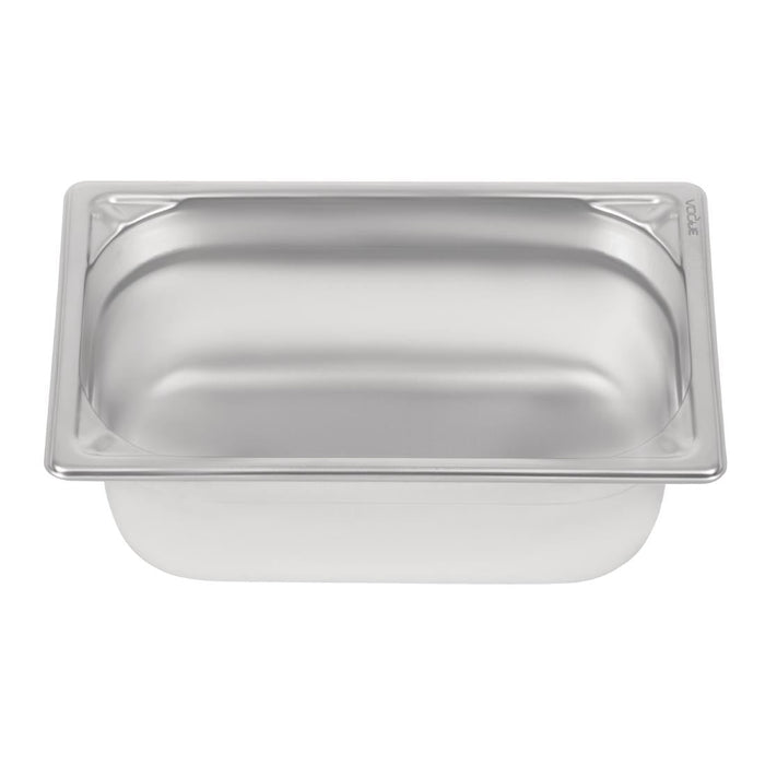 Vogue Heavy Duty Stainless Steel 1/4 Gastronorm Tray 100mm Vogue