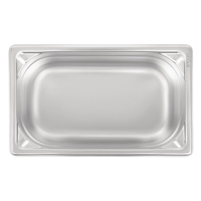 Vogue Heavy Duty Stainless Steel 1/4 Gastronorm Tray 100mm Vogue