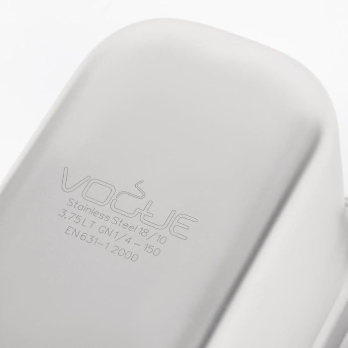 Vogue Heavy Duty Stainless Steel 1/4 Gastronorm Tray 150mm Vogue