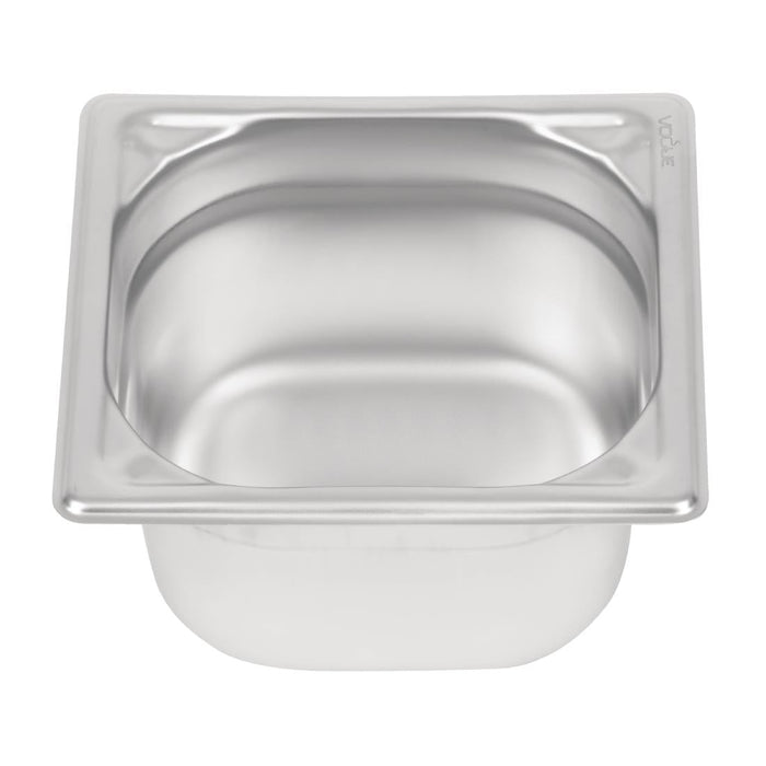 Vogue Heavy Duty Stainless Steel 1/6 Gastronorm Tray 100mm Vogue
