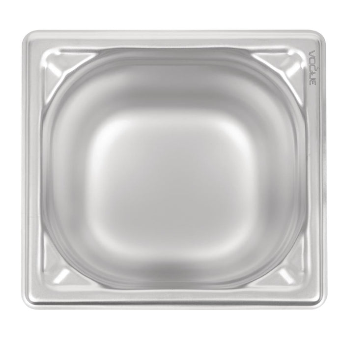 Vogue Heavy Duty Stainless Steel 1/6 Gastronorm Tray 150mm Vogue