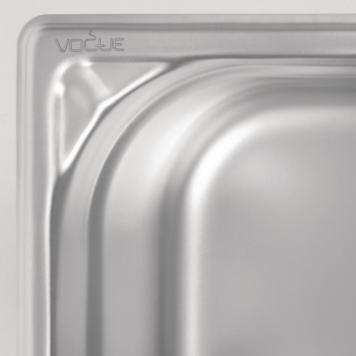 Vogue Heavy Duty Stainless Steel 1/6 Gastronorm Tray 150mm Vogue