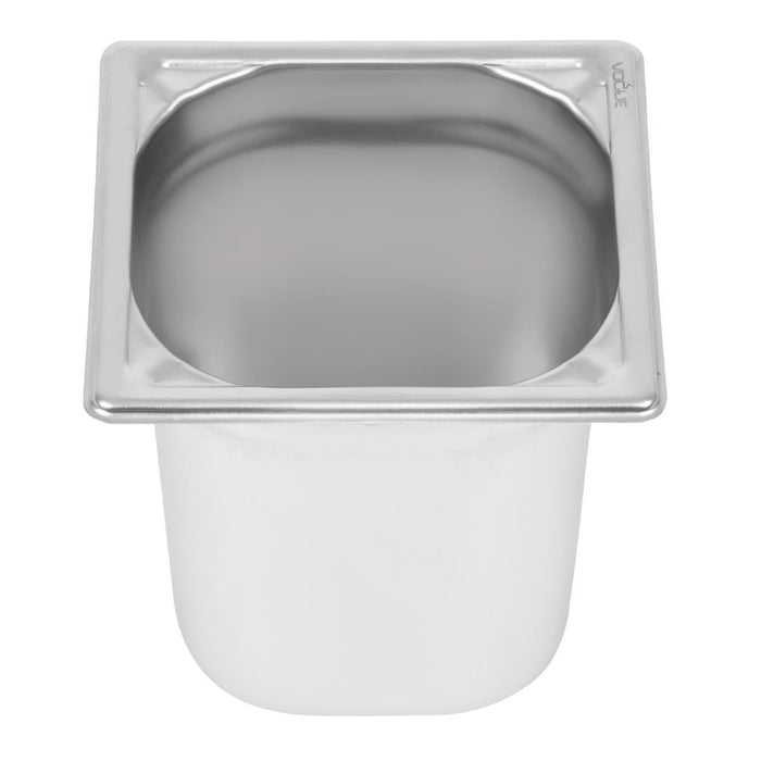 Vogue Heavy Duty Stainless Steel 1/6 Gastronorm Tray 200mm Vogue