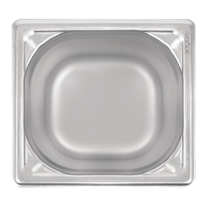 Vogue Heavy Duty Stainless Steel 1/6 Gastronorm Tray 200mm Vogue