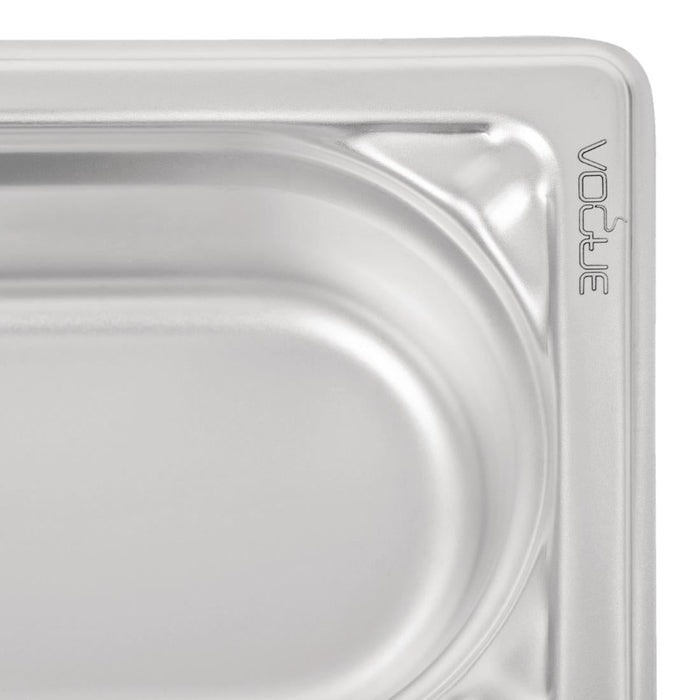 Vogue Heavy Duty Stainless Steel 1/9 Gastronorm Tray 65mm Vogue