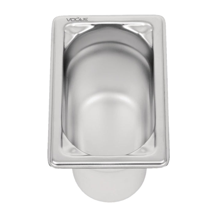 Vogue Heavy Duty Stainless Steel 1/9 Gastronorm Tray 100mm Vogue