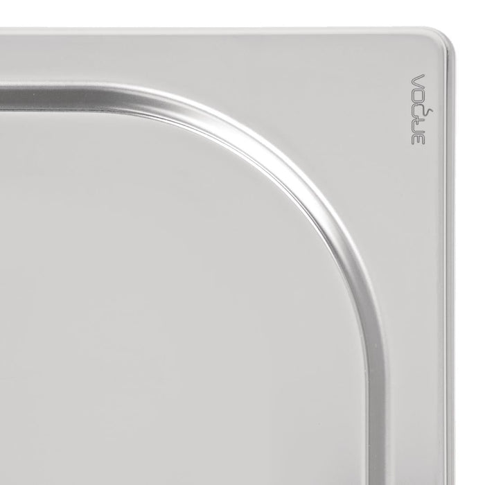 Vogue Heavy Duty Stainless Steel 1/2 Gastronorm Tray Lid Vogue